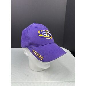 Russell LSU Tigers Purple Roger Eye Hat Adjustable Strap Embroidered Euc
